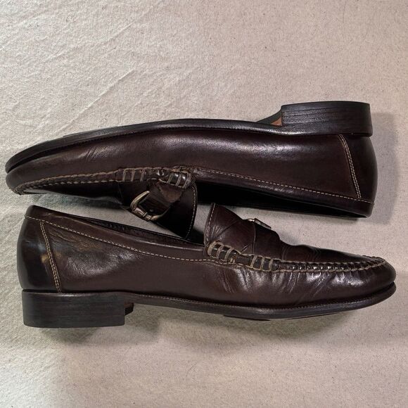 Vintage Cole Haan Buckle Strap Loafers Mens Size 11N - Picture 12 of 16